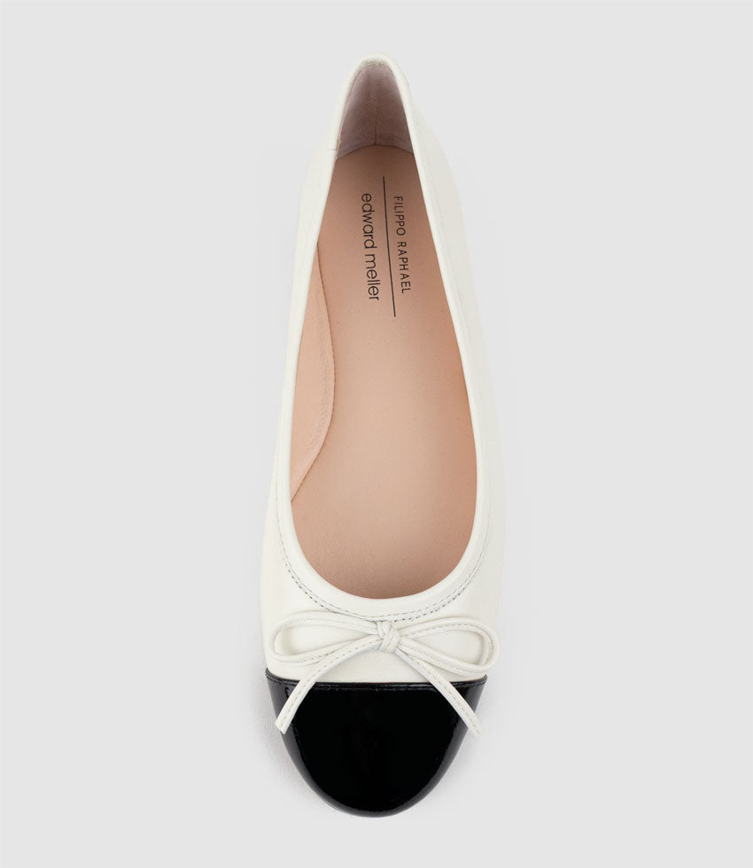 EASTON Cap Toe Ballet in Offwhite - Edward Meller