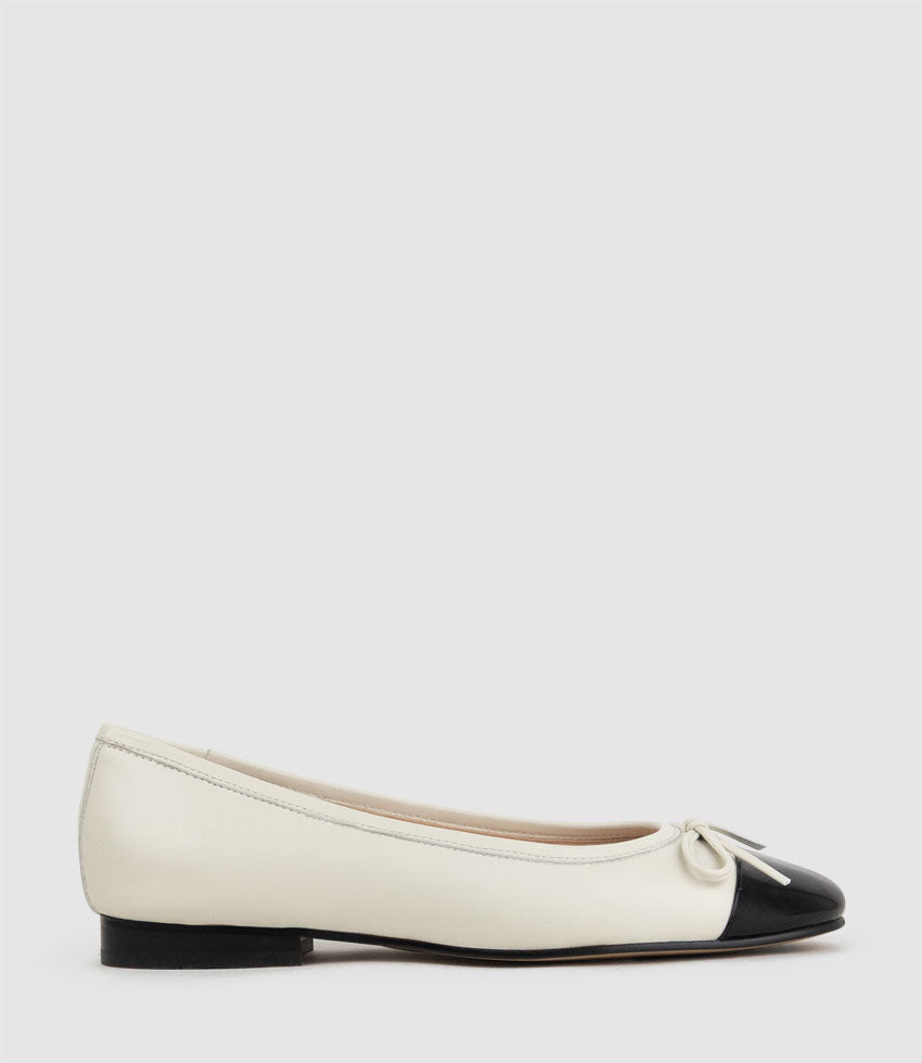EASTON Cap Toe Ballet in Offwhite - Edward Meller