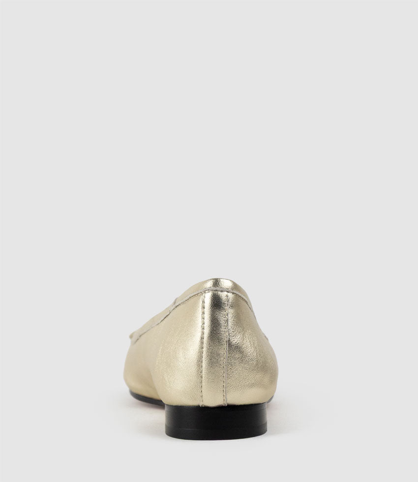 EASTON Cap Toe Ballet in Pale Gold - Edward Meller
