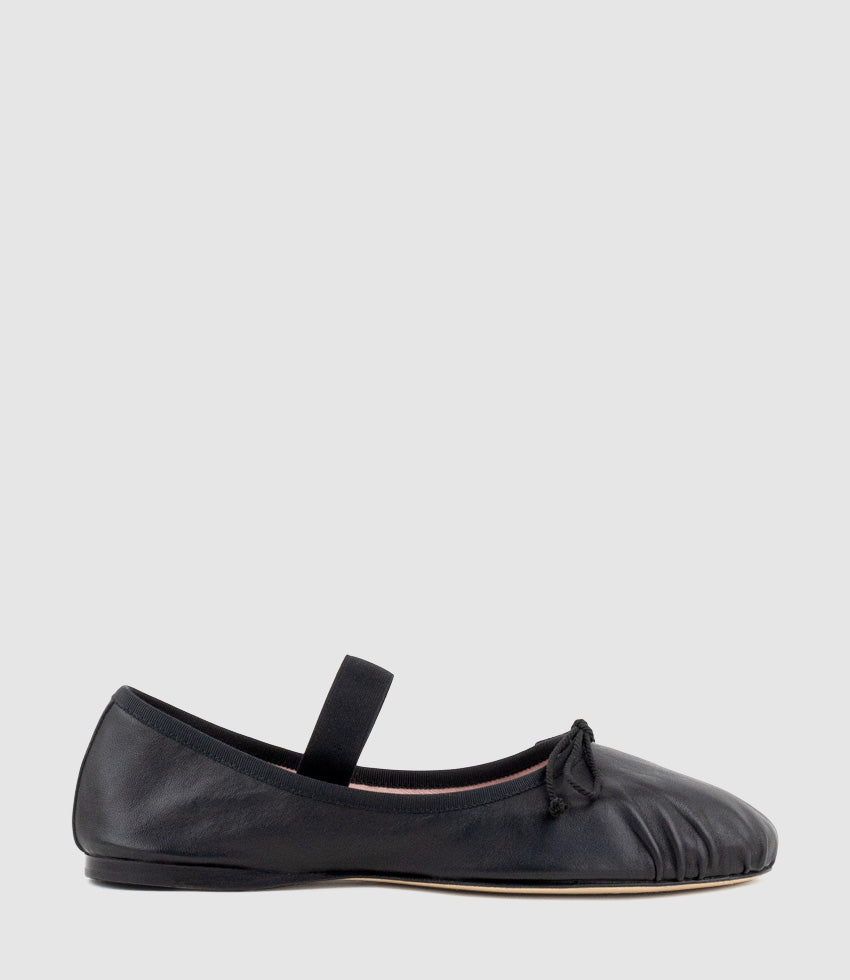 EDEN Ballet with Elastic Strap in Black - Edward Meller