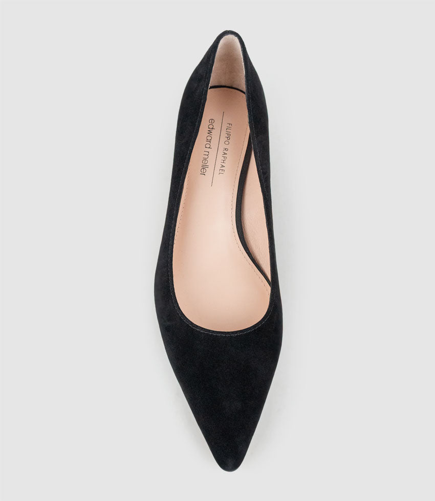 ELMA30 Pointed Pump in Tan Suede - Edward Meller