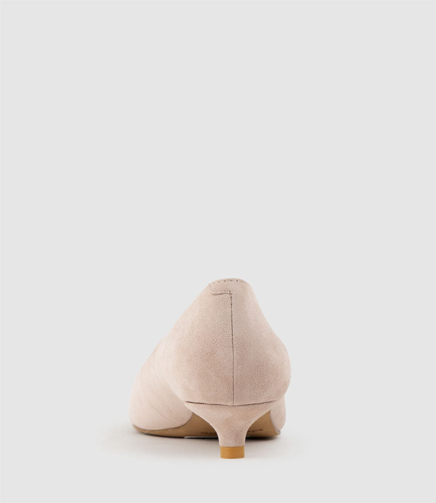 ELMA30 Pointed Pump in Petal Suede - Edward Meller
