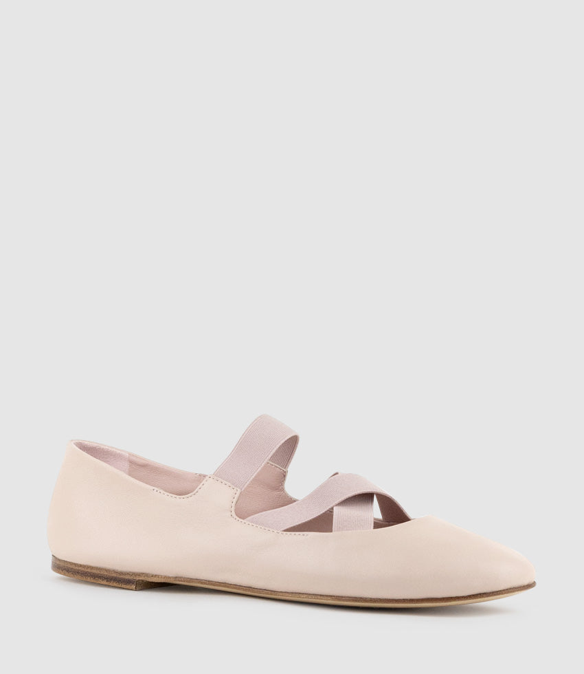 EMALINE Crossover Elastic Ballet in Nude - Edward Meller