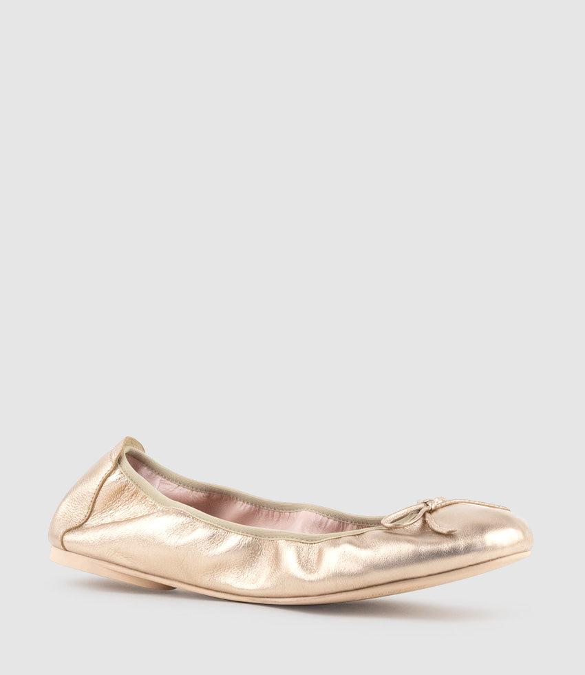 ESME Classic Soft Ballet in Gold - Edward Meller