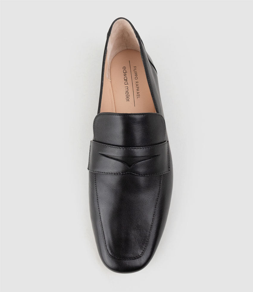 FAXON Loafer in Black Calf - Edward Meller