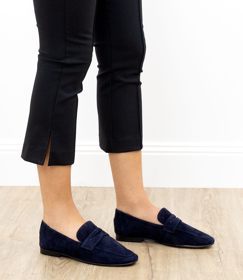 FAXON Loafer in Navy Suede - Edward Meller