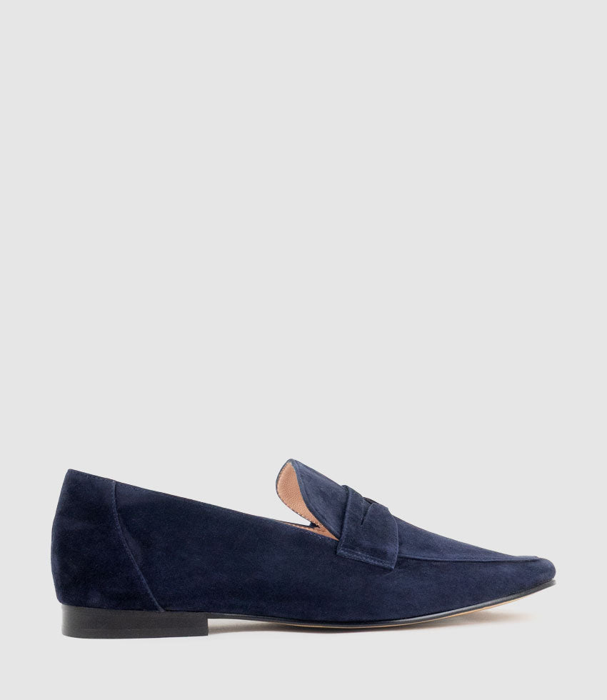 FAXON Loafer in Navy Suede - Edward Meller