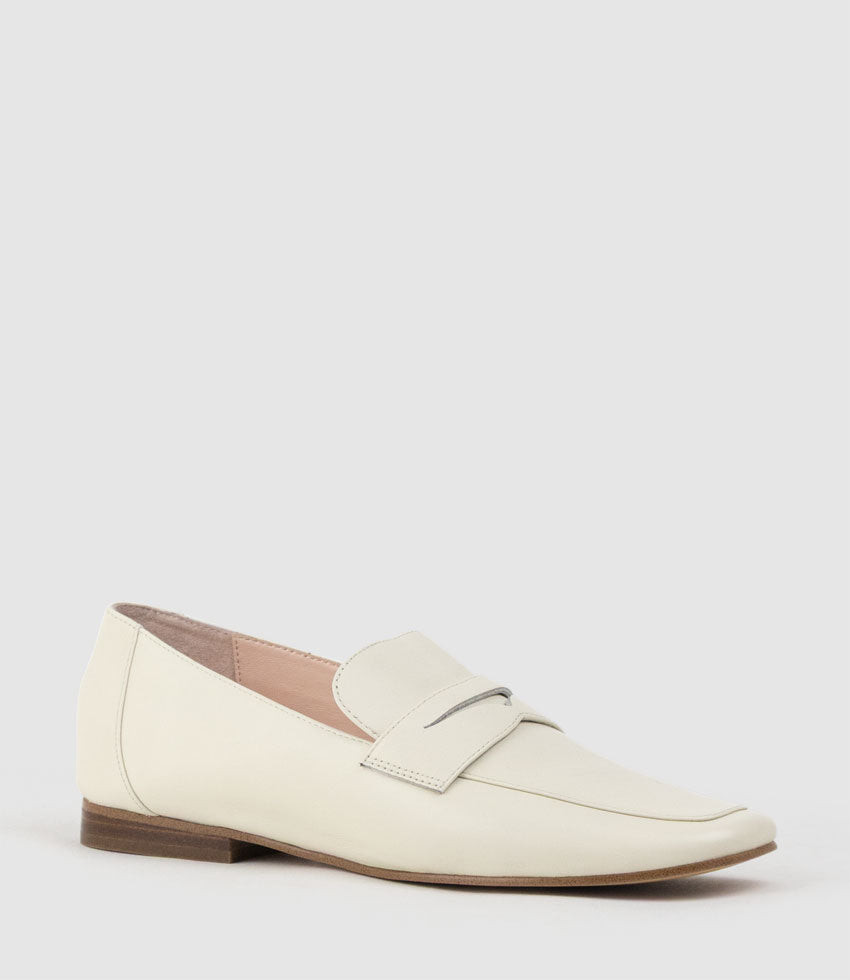 FAXON Loafer in Offwhite Calf - Edward Meller