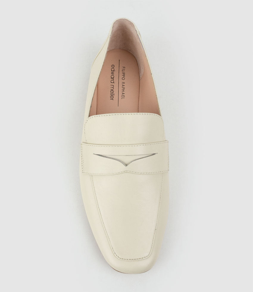 FAXON Loafer in Offwhite Calf - Edward Meller