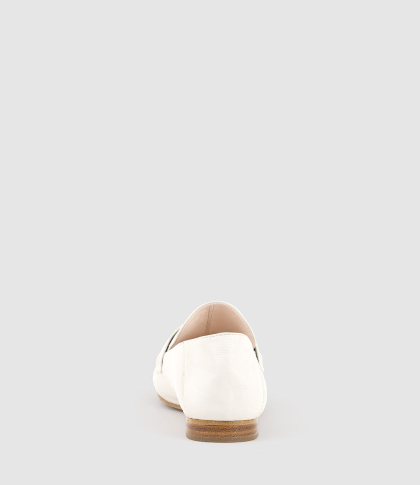 FINLAY Moccasin with Collapsible Back in Offwhite Calf - Edward Meller