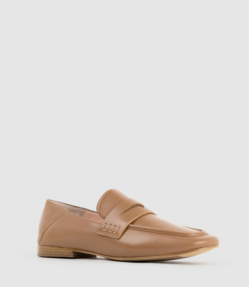 FINLAY Moccasin with Collapsible Back in Tan - Edward Meller