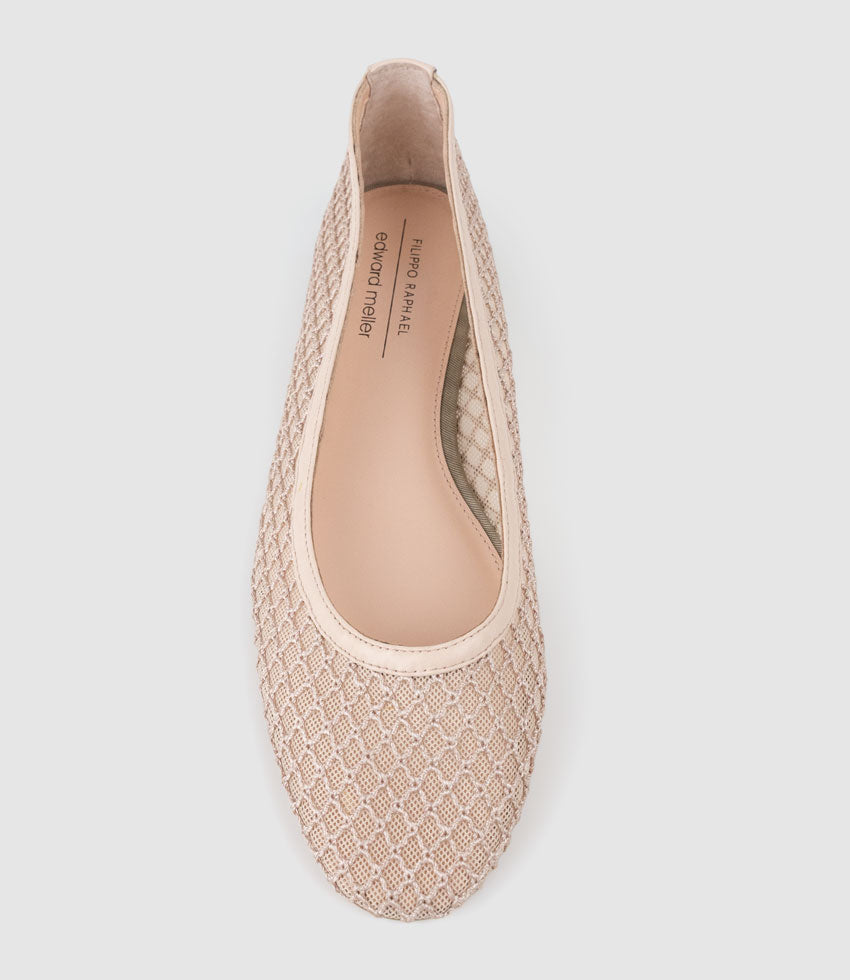 FIORA Bold Mesh Ballet in Beige - Edward Meller