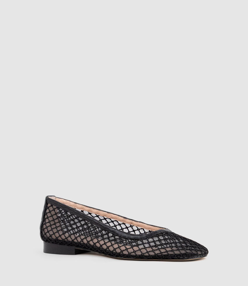 FIORA Bold Mesh Ballet in Black - Edward Meller