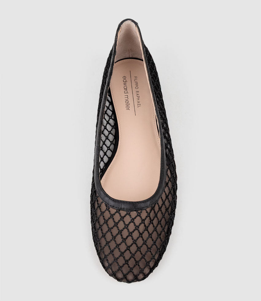 FIORA Bold Mesh Ballet in Black - Edward Meller
