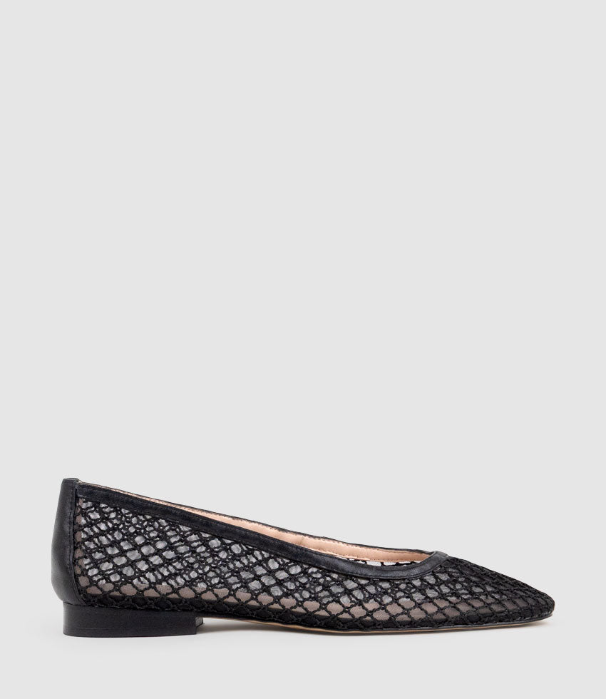 FIORA Bold Mesh Ballet in Black - Edward Meller