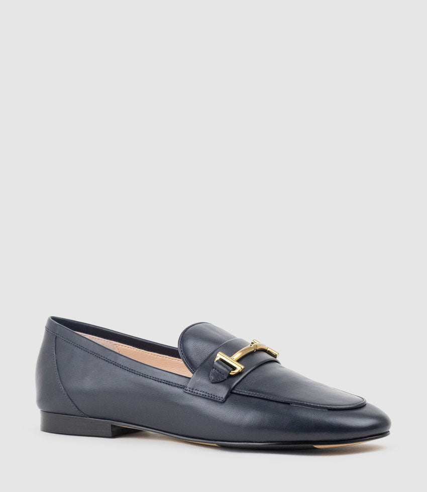 FRANCO Loafer in Navy Calf - Edward Meller