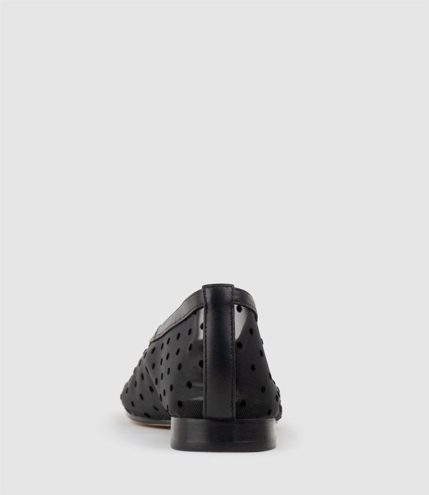 FRESCO Dot Mesh Ballet in Black - Edward Meller