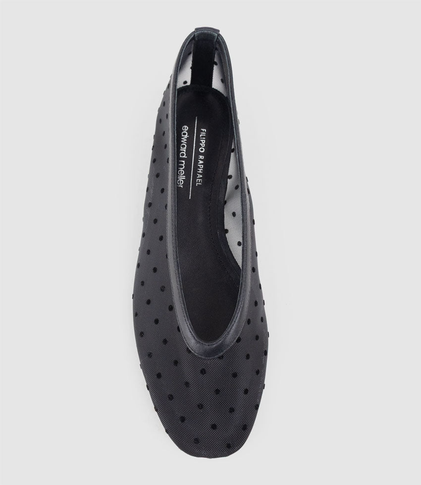 FRESCO Dot Mesh Ballet in Black - Edward Meller