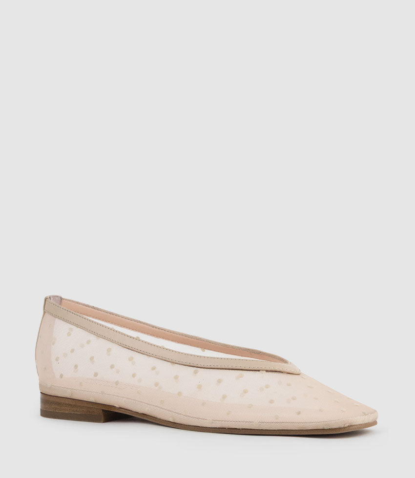 FRESCO Dot Mesh Ballet in Nude - Edward Meller