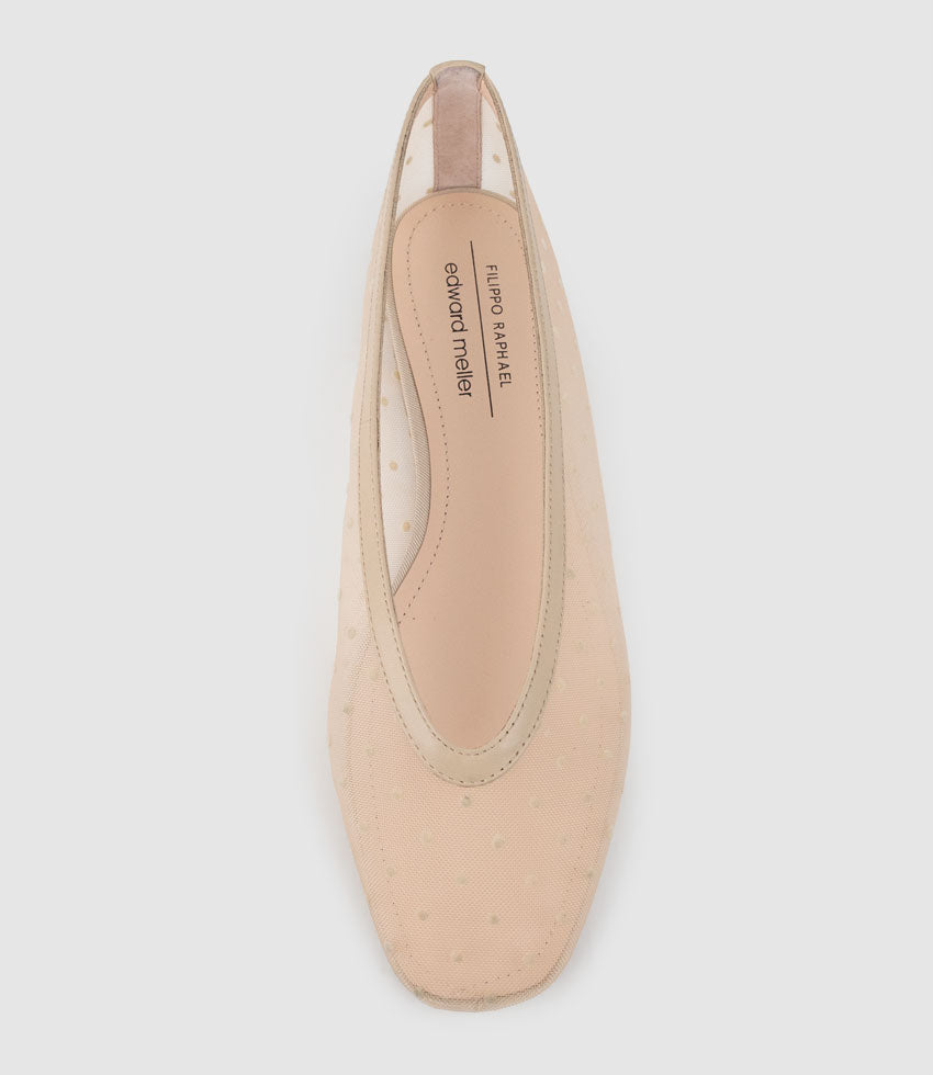FRESCO Dot Mesh Ballet in Nude - Edward Meller