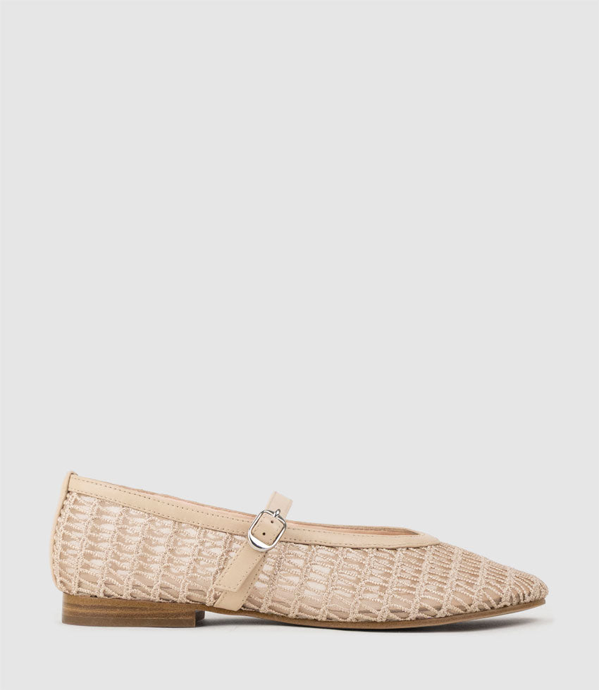 FRESIA Weave and Mesh Ballet in Nude - Edward Meller