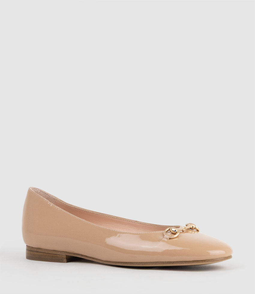FRIA Ballet with Hardware in Nude Patent - Edward Meller