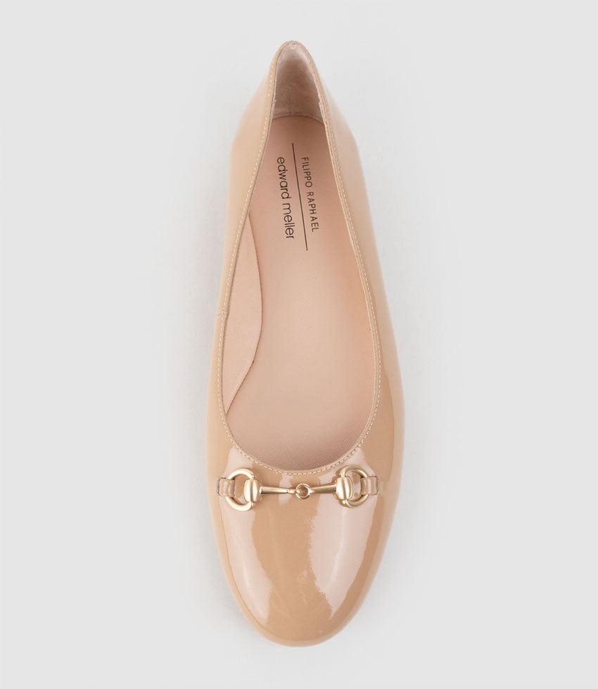 FRIA Ballet with Hardware in Nude Patent - Edward Meller
