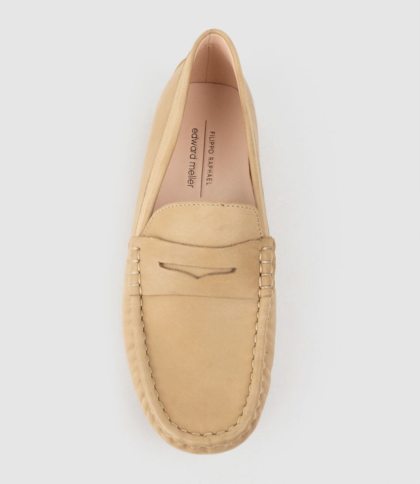 GALLEY Moccasin in Natural Calf - Edward Meller