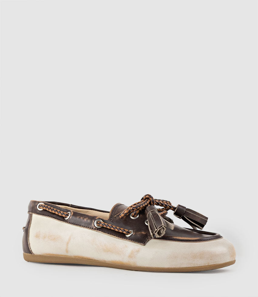 GENOA Moccasin in Brown Combo