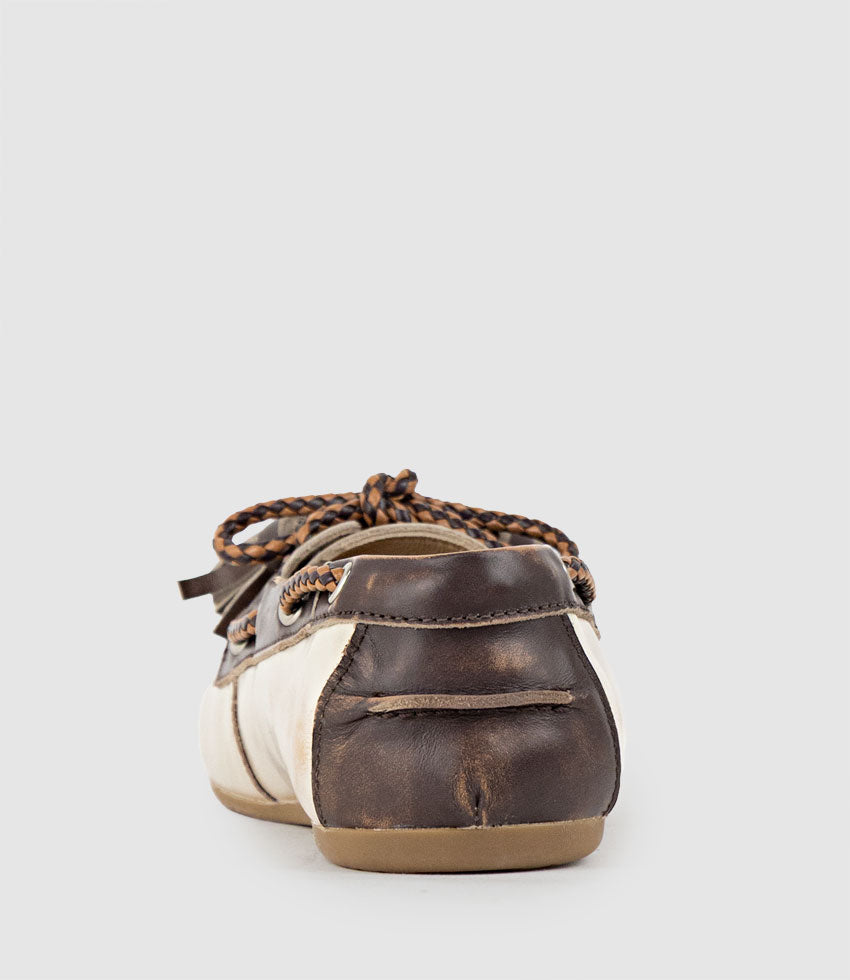 GENOA Moccasin in Brown Combo