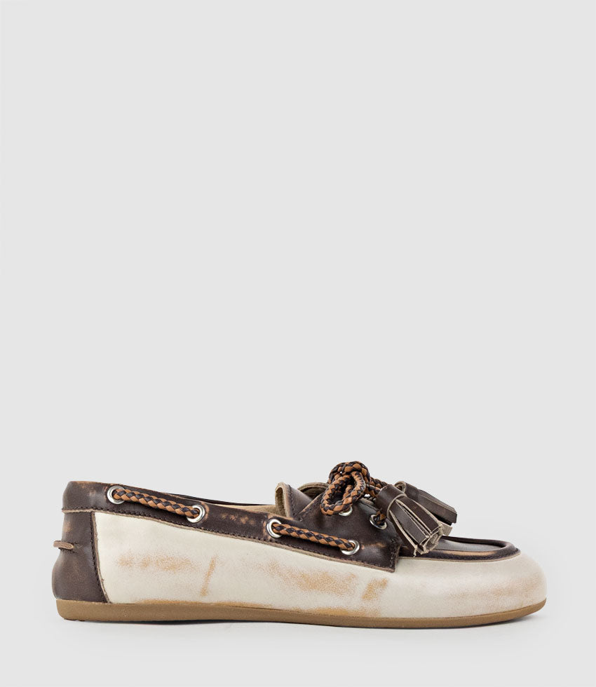 GENOA Moccasin in Brown Combo