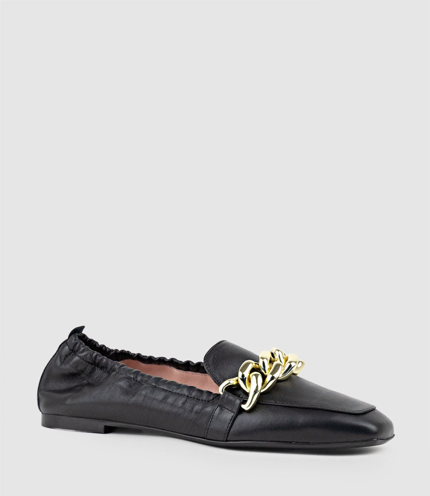 GIANI Loafer with Chain in Black - Edward Meller