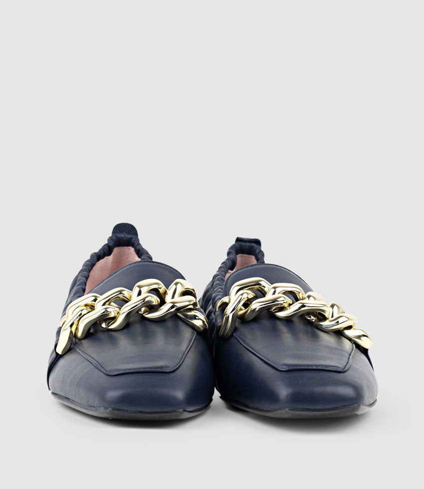 GIANI Loafer with Chain in Navy - Edward Meller
