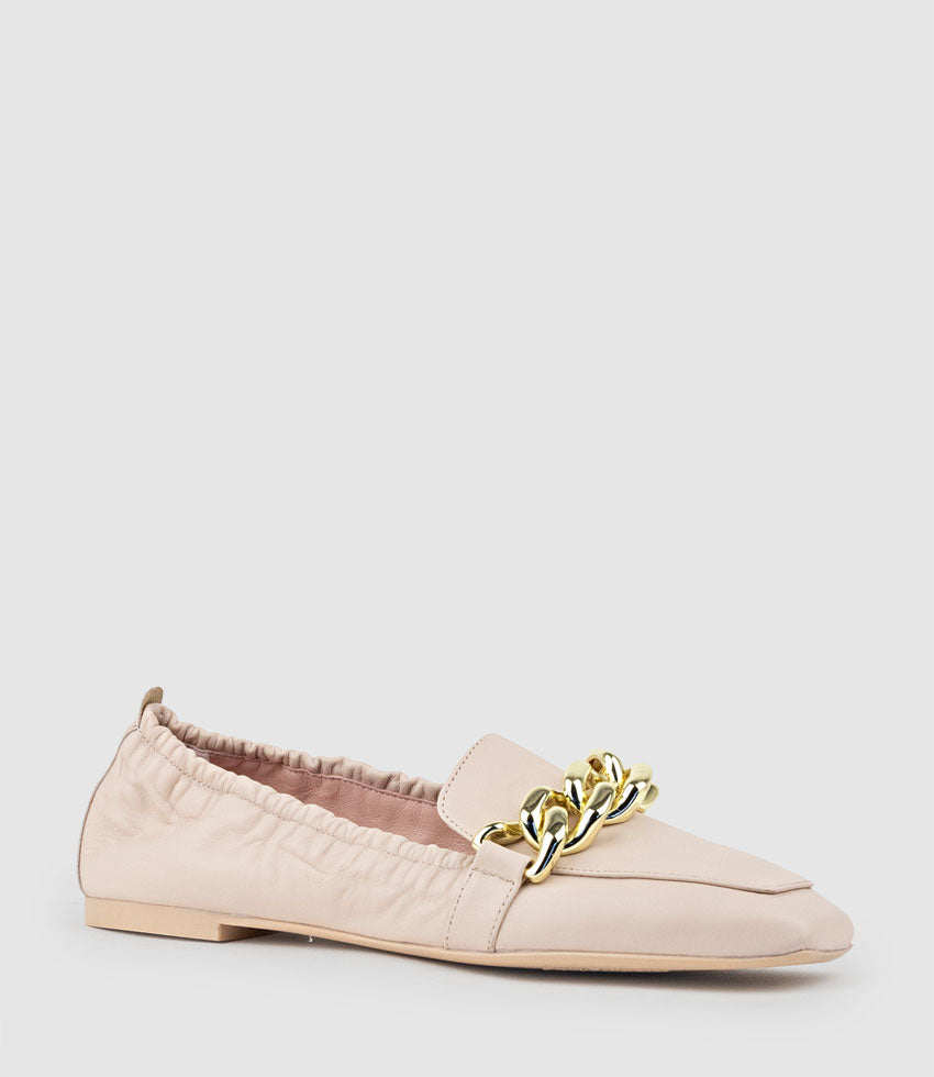 GIANI Loafer with Chain in Nude - Edward Meller