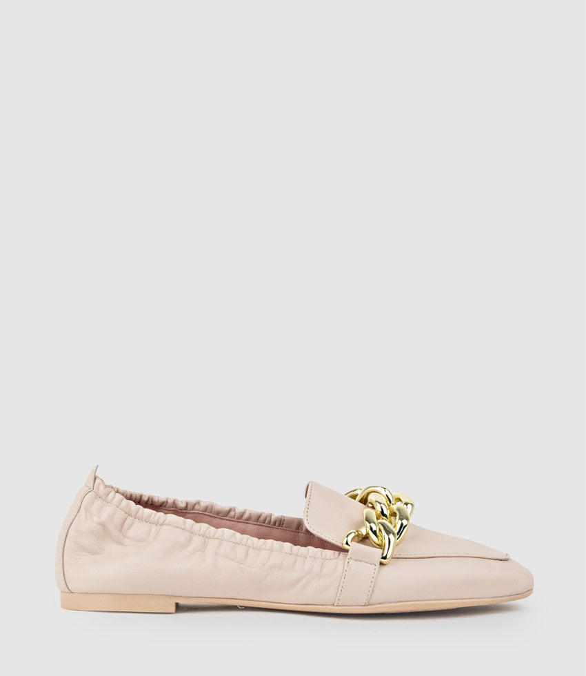 GIANI Loafer with Chain in Nude - Edward Meller