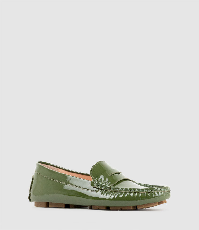 GRACEY Driving Moccasin in Grass Patent - Edward Meller