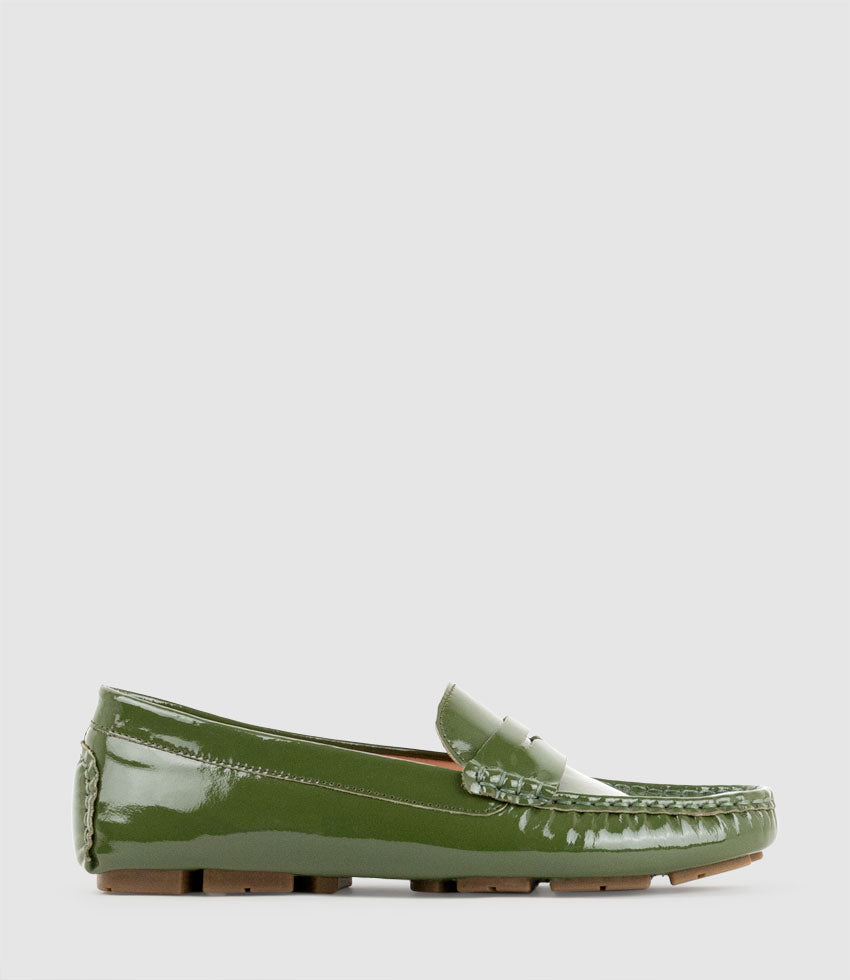 GRACEY Driving Moccasin in Grass Patent - Edward Meller