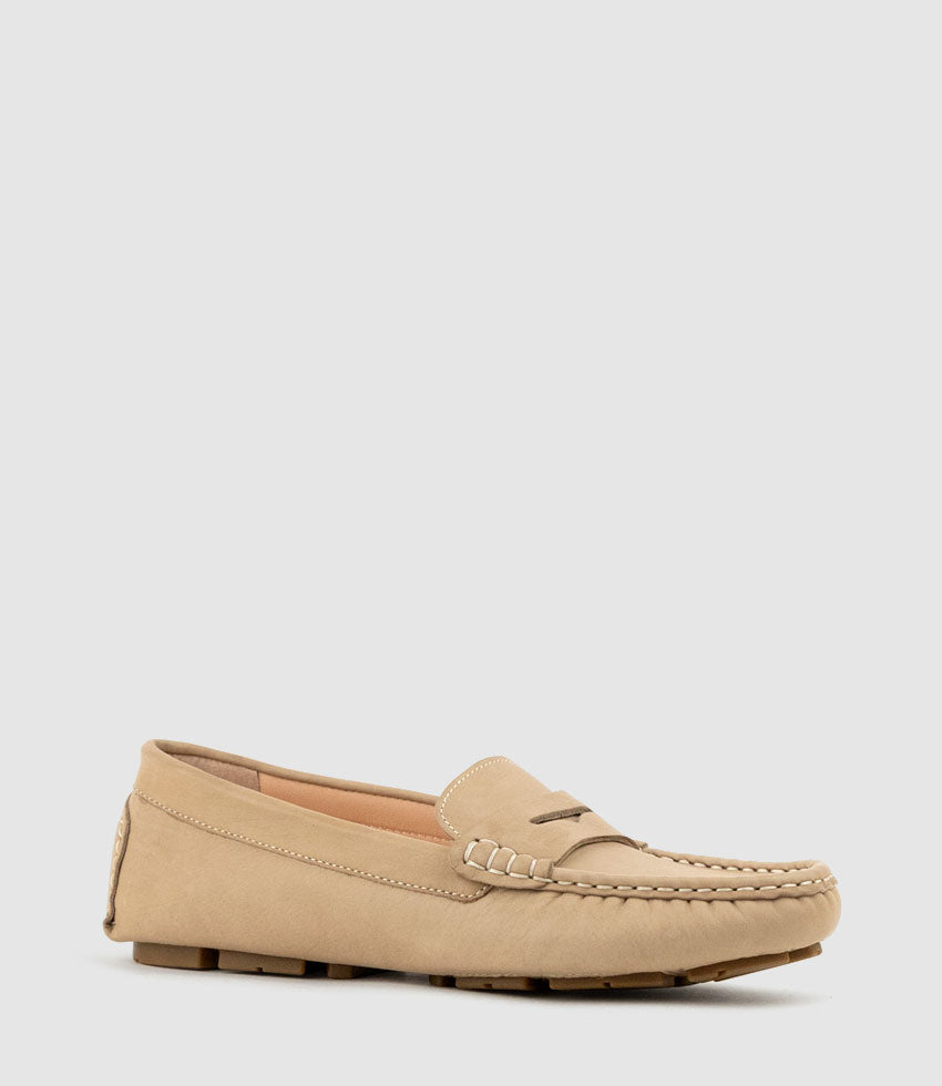 GRACEY Driving Moccasin in Natural Calf - Edward Meller