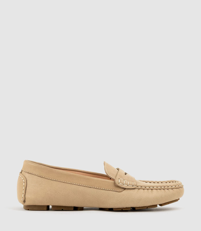 GRACEY Driving Moccasin in Natural Calf - Edward Meller