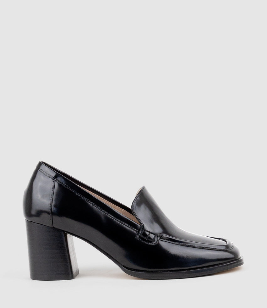 HAILEY65 Albert Throat Pump in Black High Shine - Edward Meller