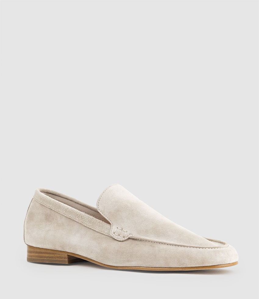 HALT Stitched Loafer in Ash Suede - Edward Meller