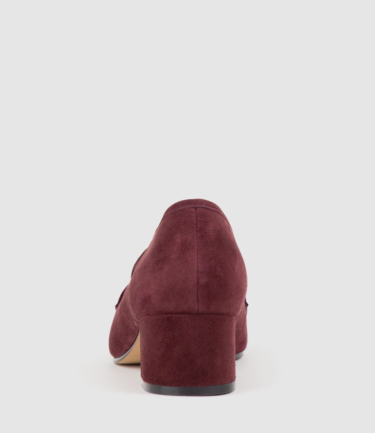 HANNAH45 Heeled Loafer in Wine Suede - Edward Meller