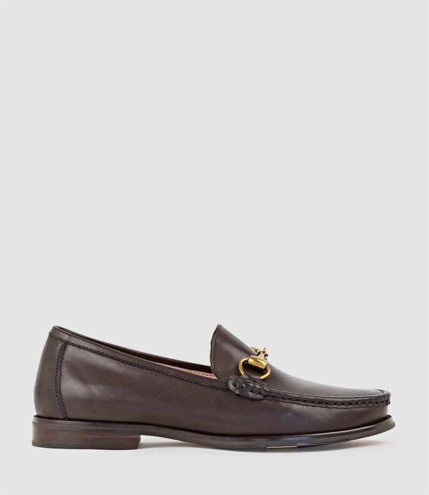 HARLYN Penny Loafer with Horsebit in Brown Calf - Edward Meller