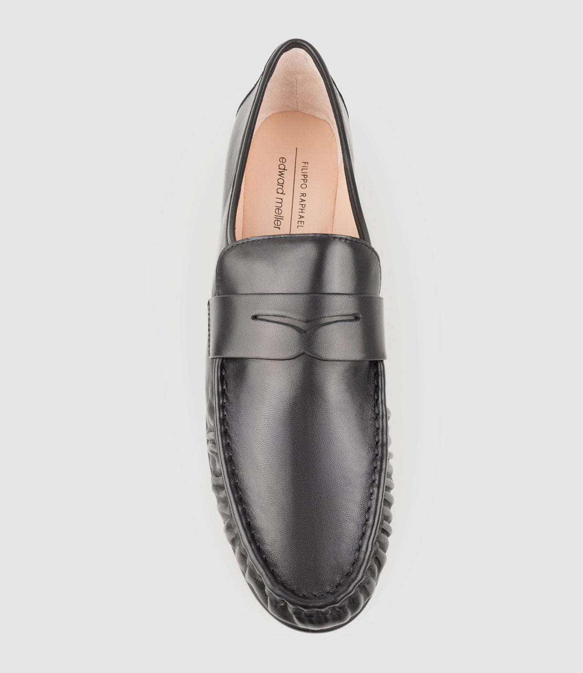 HYPER Ruched Moccasin in Black - Edward Meller