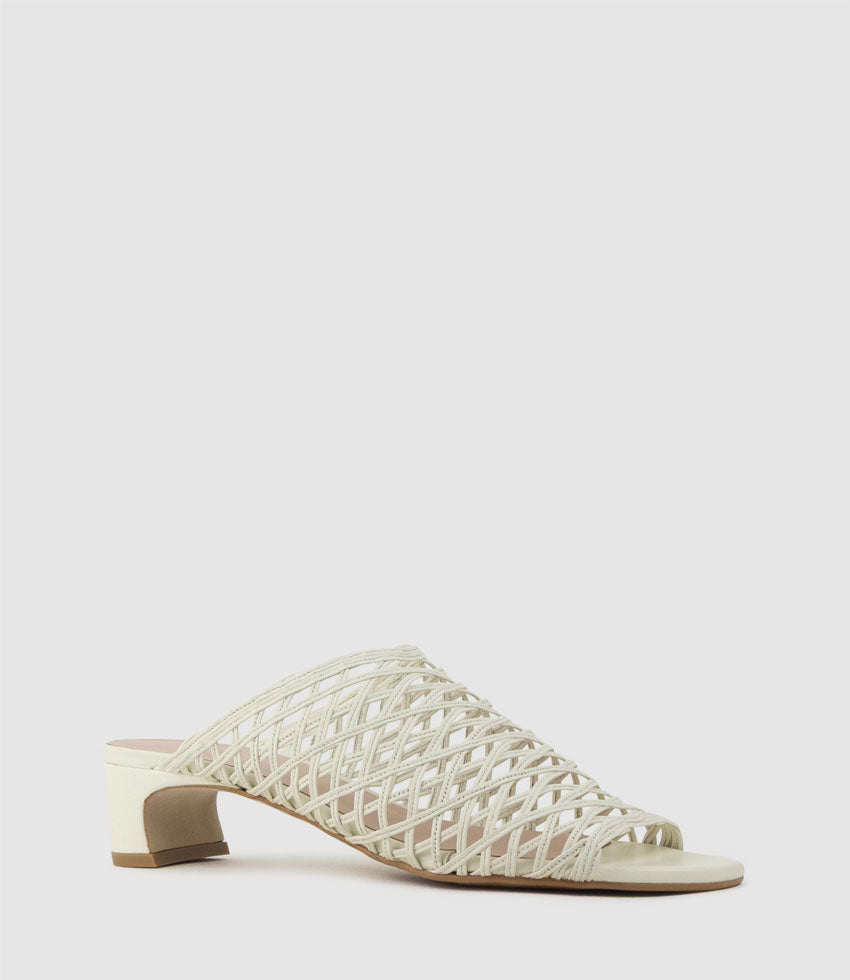 ILLIA45 Woven Slide in Offwhite - Edward Meller
