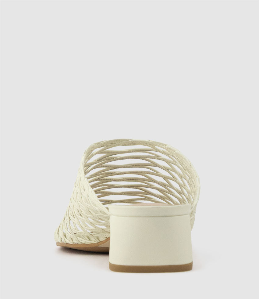 ILLIA45 Woven Slide in Offwhite - Edward Meller