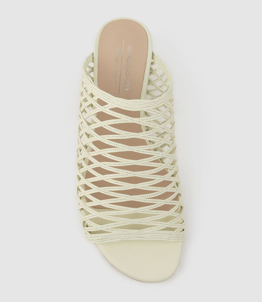 ILLIA45 Woven Slide in Offwhite - Edward Meller