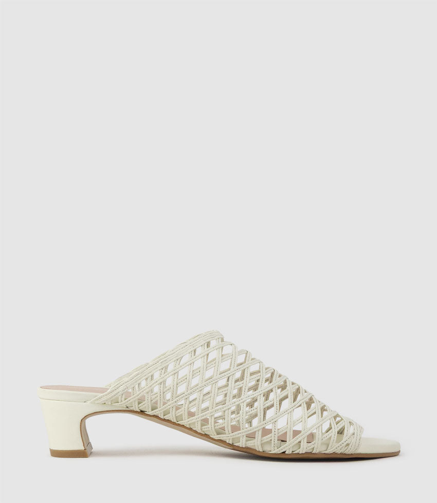 ILLIA45 Woven Slide in Offwhite - Edward Meller