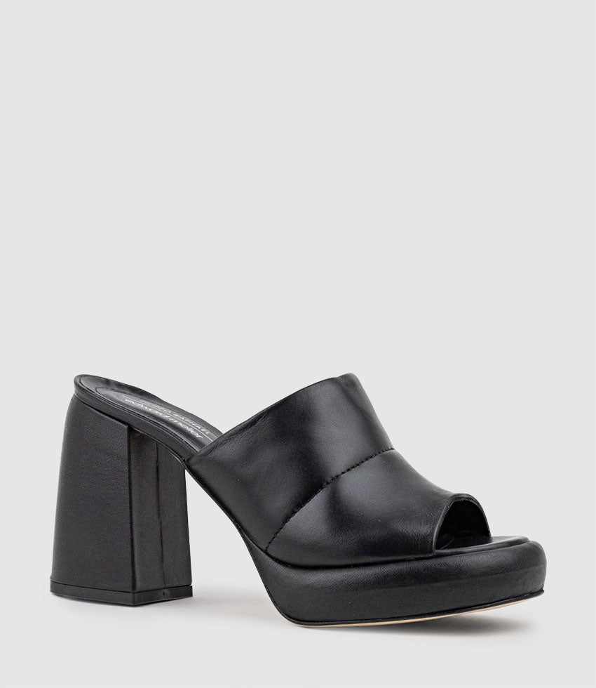 ILLIAN95 Platform Slide in Black - Edward Meller