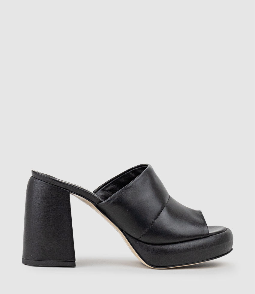 ILLIAN95 Platform Slide in Black - Edward Meller